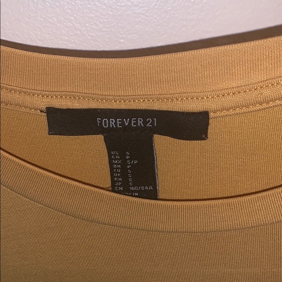 Forever 21 yellow high low t shirt - Picture 2 of 2